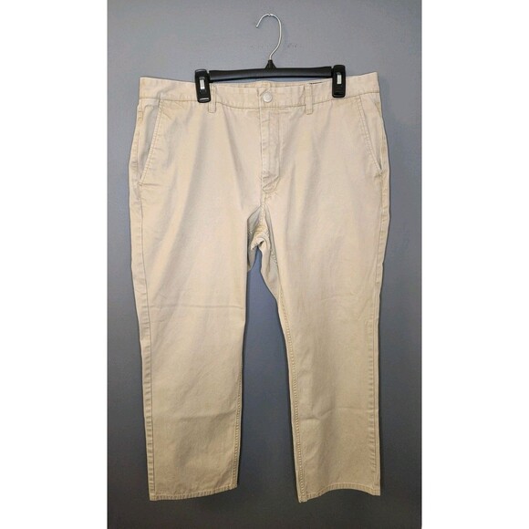 Bonobos‎ Chino Pants Men's 38x30 Beige Khaki Straight Flat Cotton - Picture 2 of 7